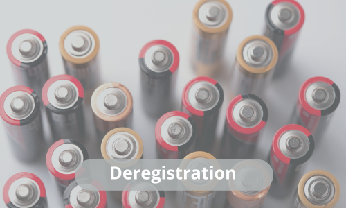 Deregistrierung Batterien pro Registrierung
