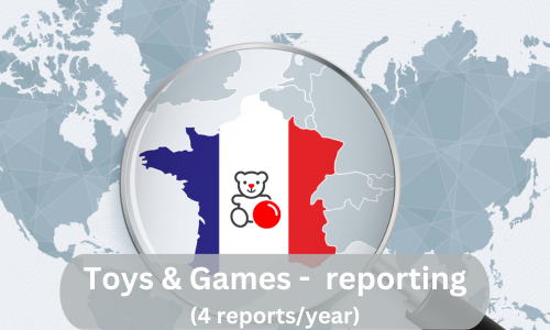 Frankreich - Meldepflichten (4 Berichte pro Jahr) für Spielzeug