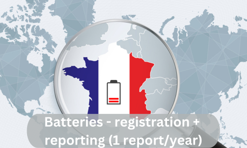 Frankreich - Registrierung und Meldepflichten von Batterien (1 Bericht pro Jahr)